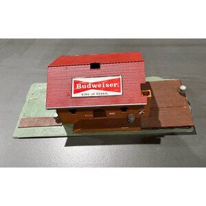 Vintage Budweiser Beer train station building